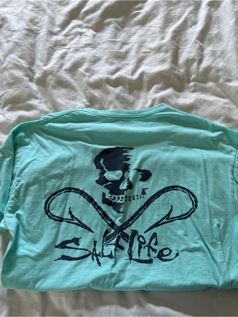 Salt Life Men's Short Sleeve Pocket Tee in Aqua - Picture 2 of 4